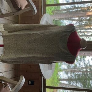 Eileen Fisher Gray/Cream Sleeveless Tunic Top